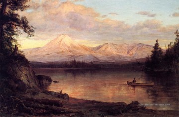  Fleuve Art - Vue du Mont Katahdin paysage Fleuve Hudson Frederic Edwin Eglise